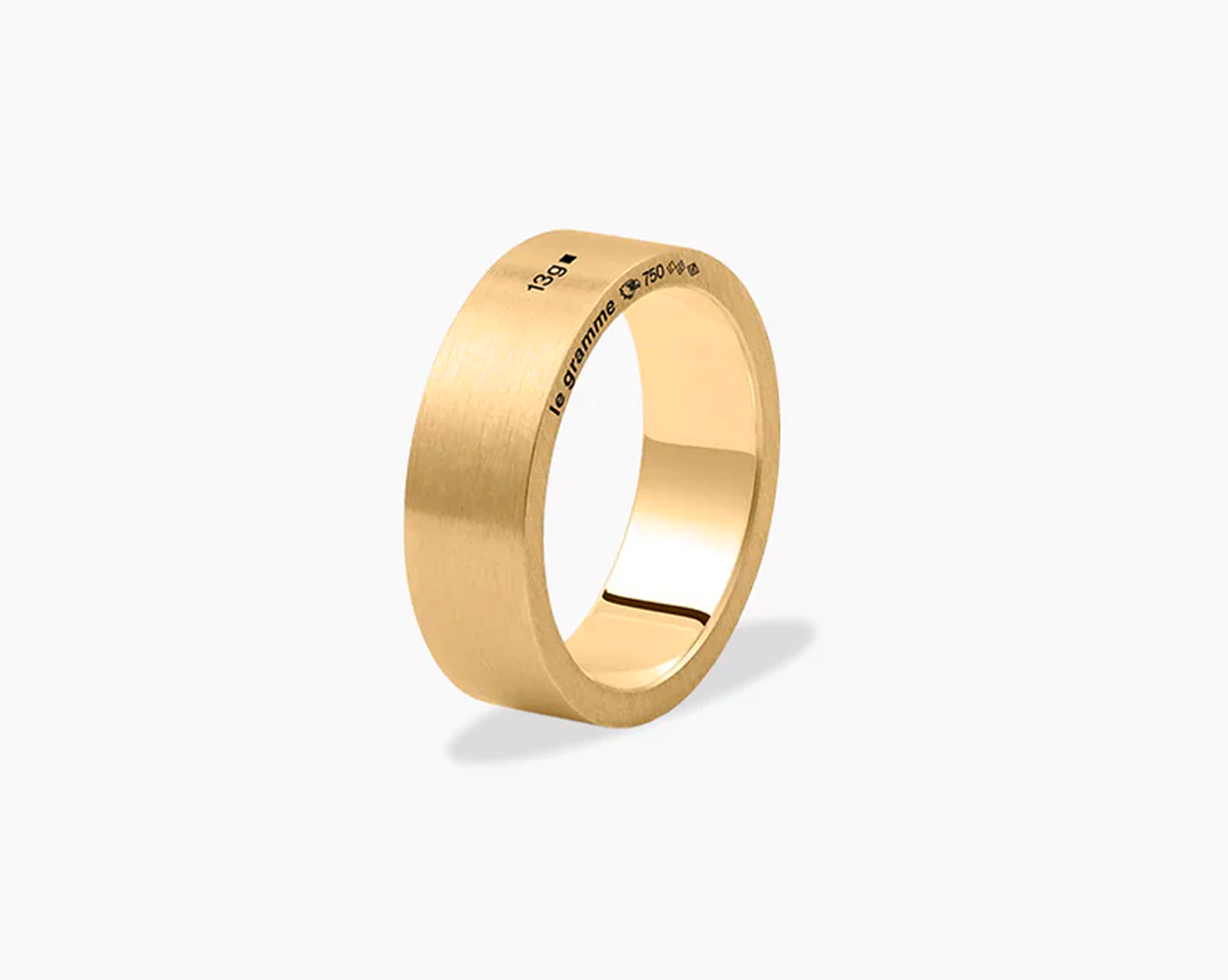 le-gramme-ruban-la-13g-bague-ruban-or-jaune-750-bross-6-3mm image 2