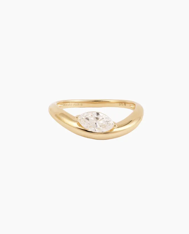 pers-e-paris-bague-wave-marquise-or-9-18-carats-diamant-de-laboratoire image 1