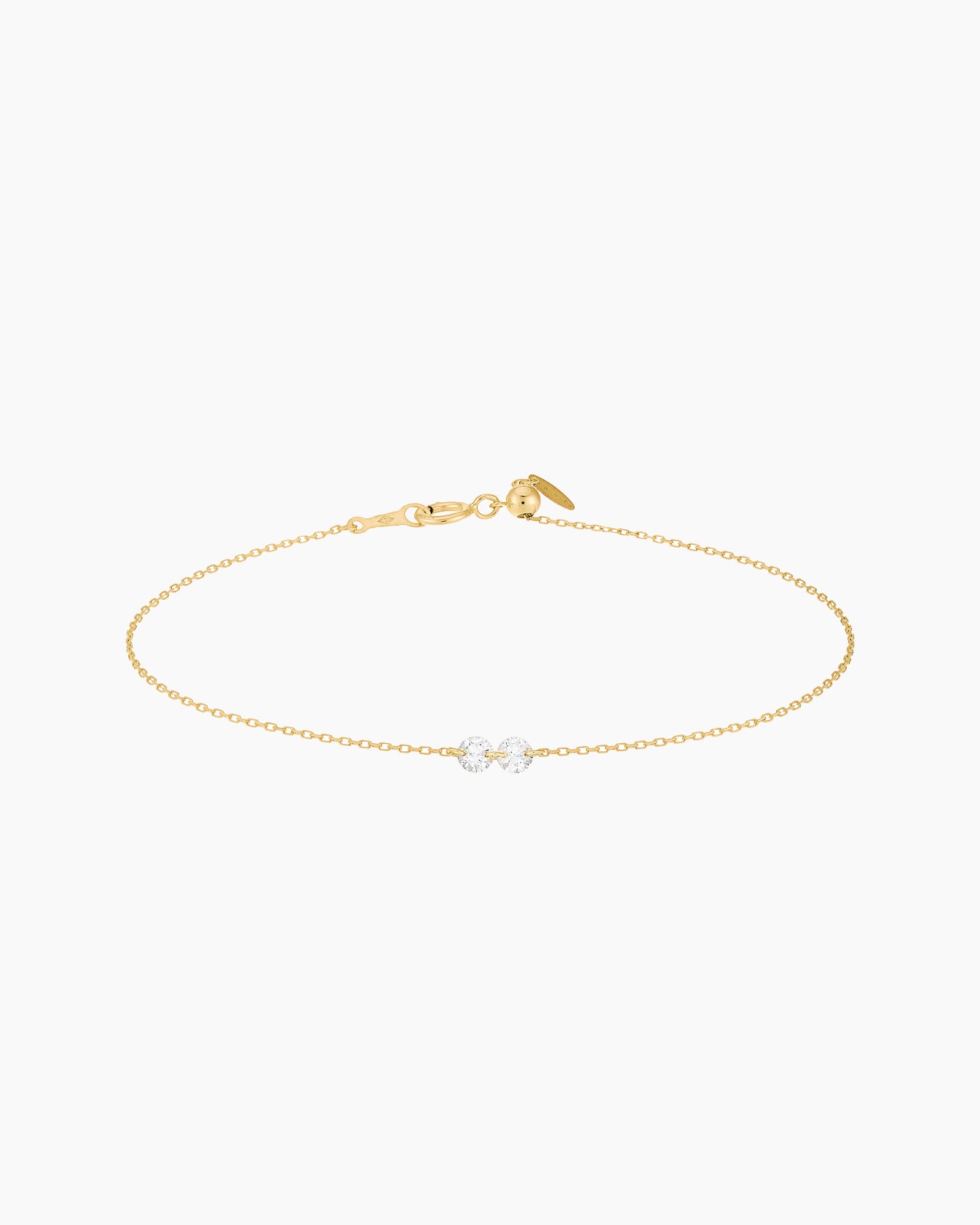 pers-e-paris-dana-ligne-deux-diamants-bracelet-or-18-carats-ajustable image 1