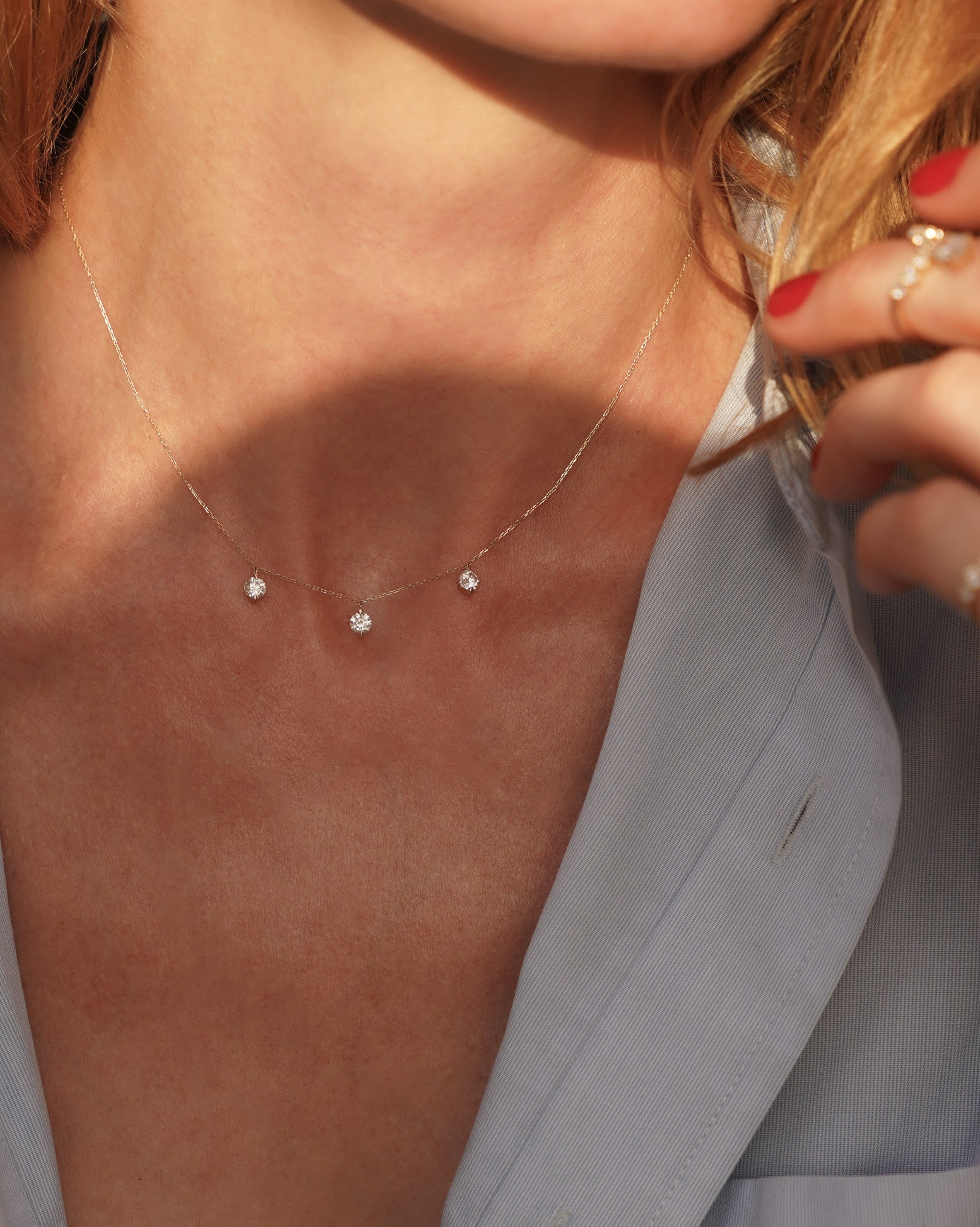 pers-e-paris-bridal-collier-trois-diamants-or-9-carats image 2