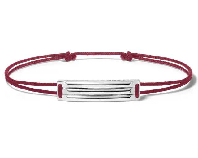 le-gramme-bracelet-cordon-bordeaux-godron-le-5g image 1