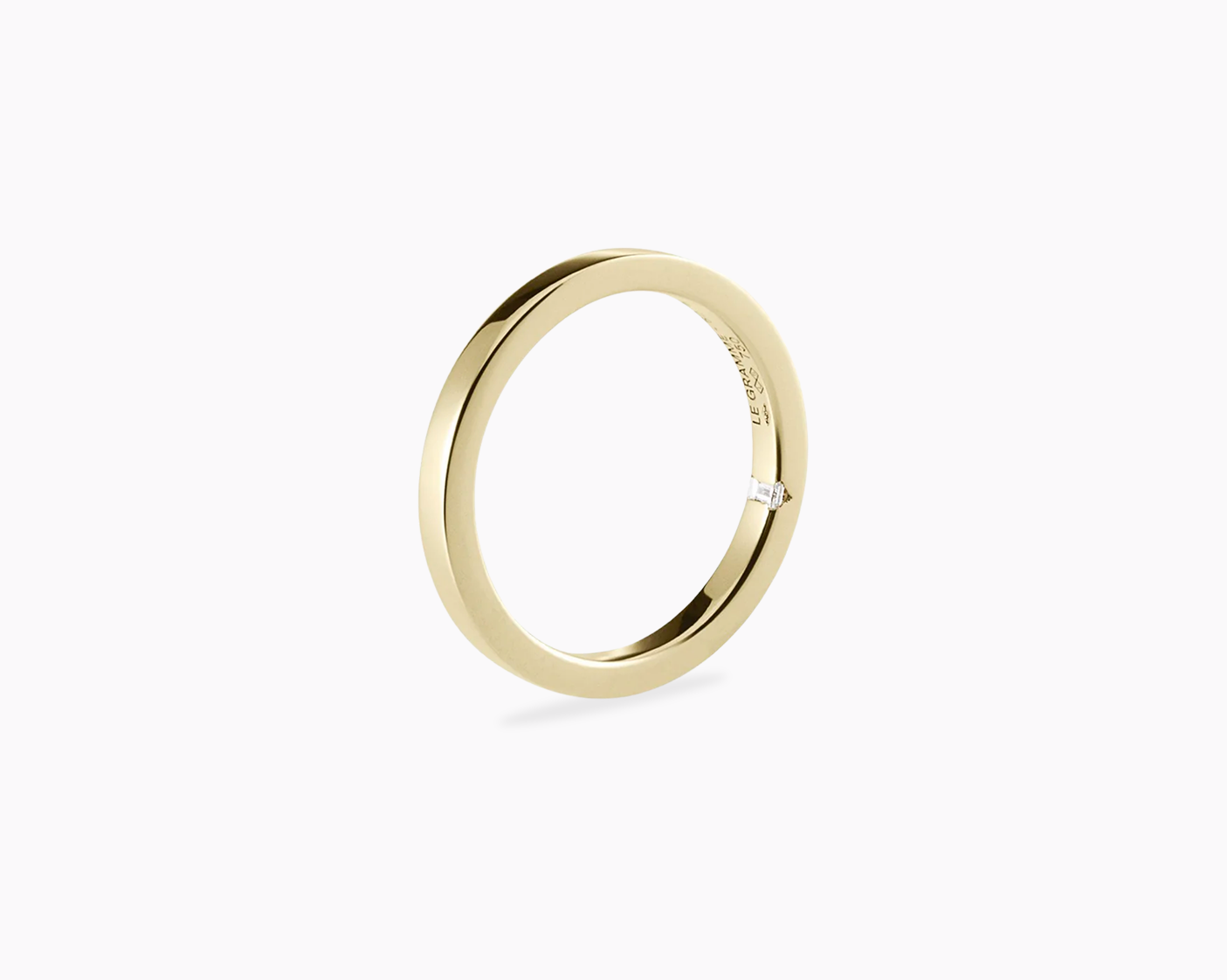 le-gramme-bague-ruban-2-mm-la-5g-sertie-diamant image 2