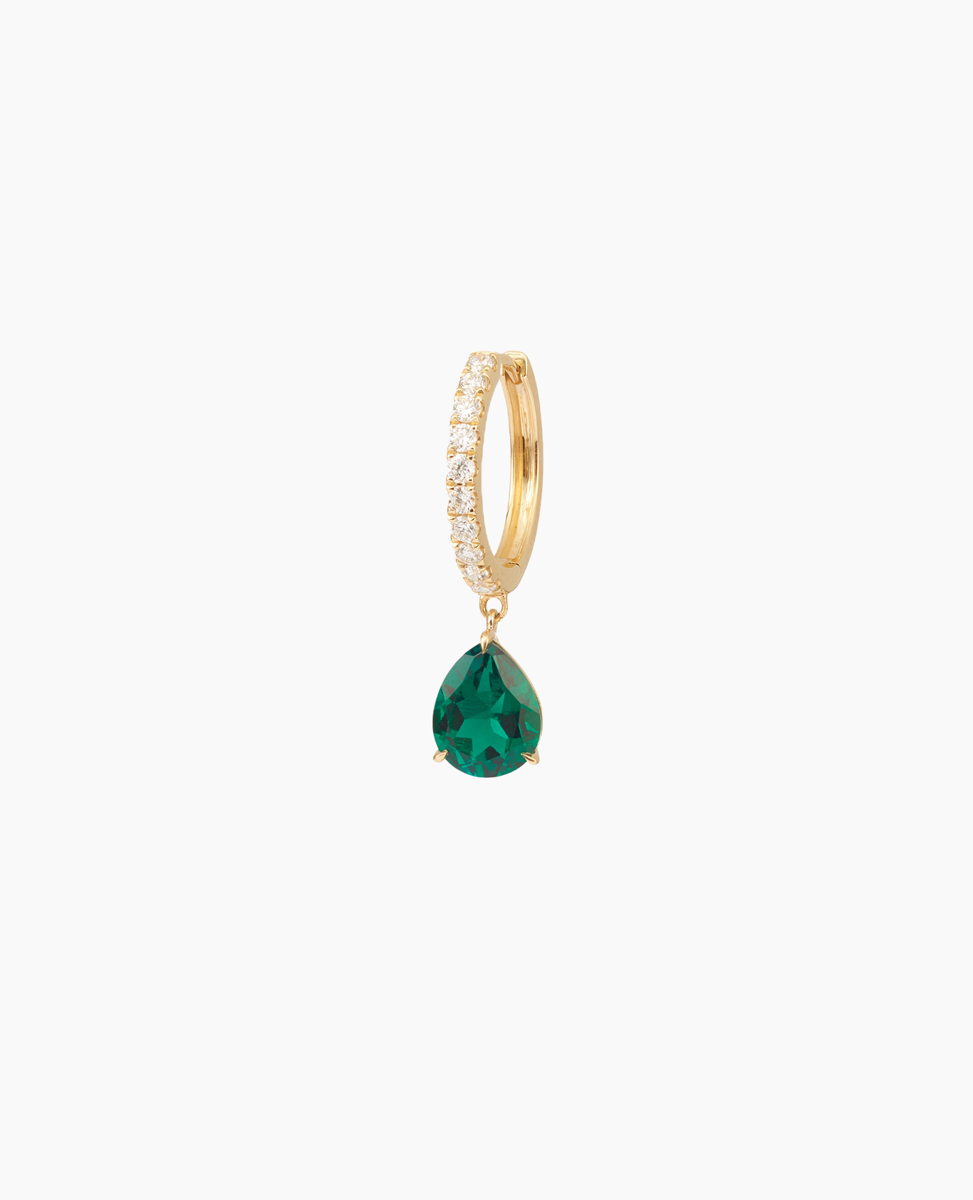 pers-e-paris-mono-boucle-cr-ole-iris-meraude-or-9-carats image 1