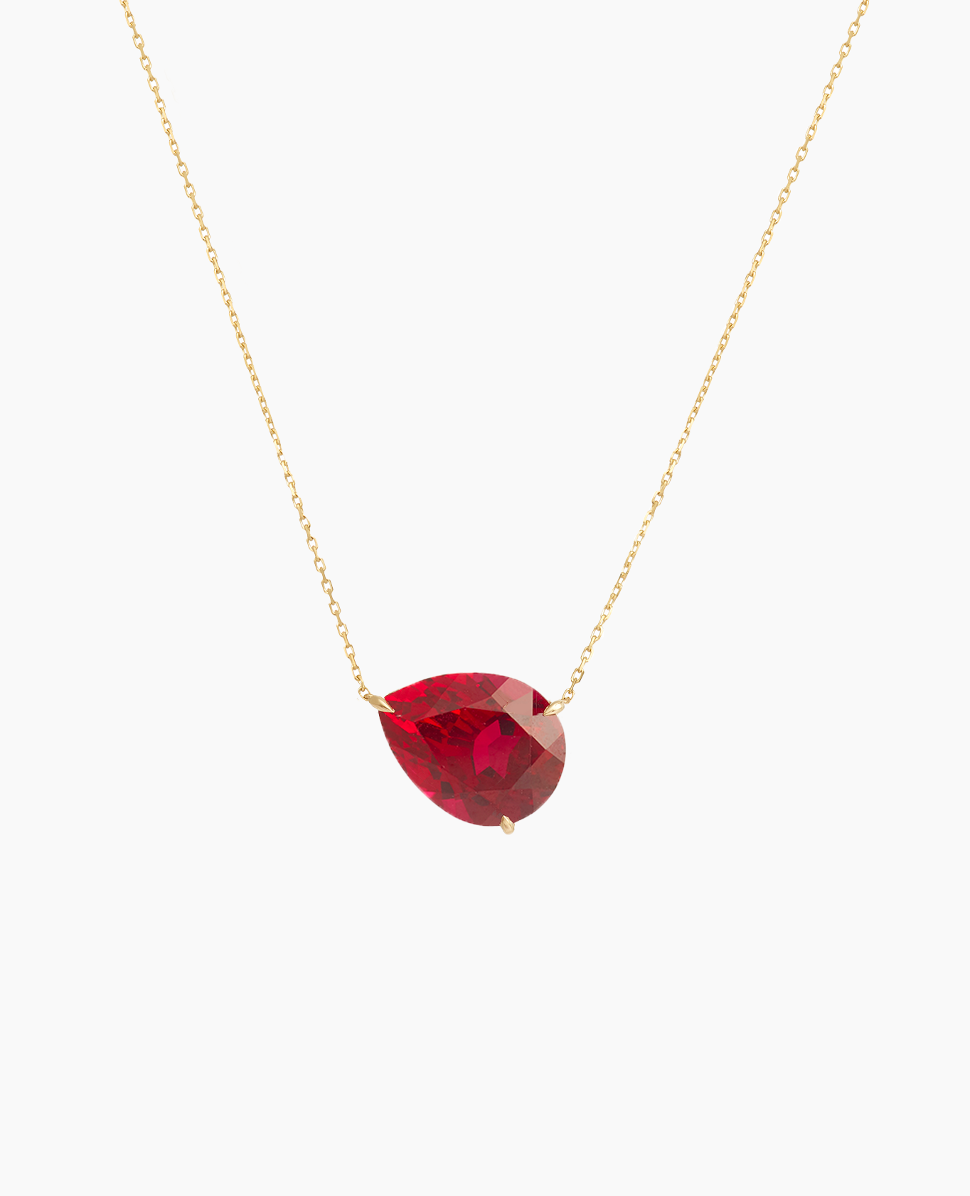 pers-e-paris-collier-iris-rubis-or-9-carats-poire-pench-e-1-carat image 4
