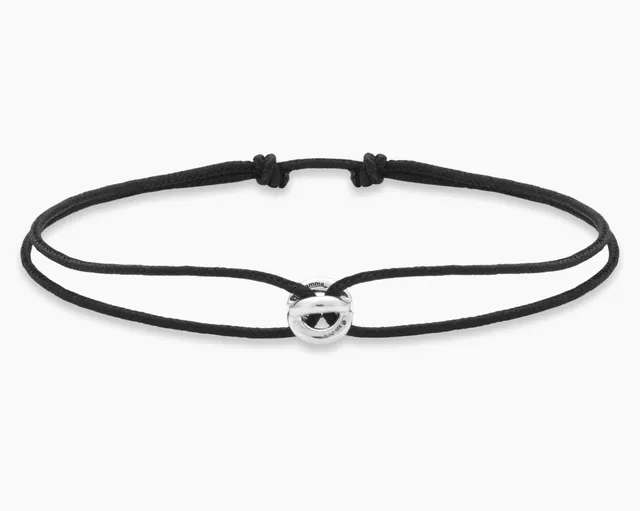 le-gramme-bracelet-cordon-entrelacs-noir-le-1g-argent image 1