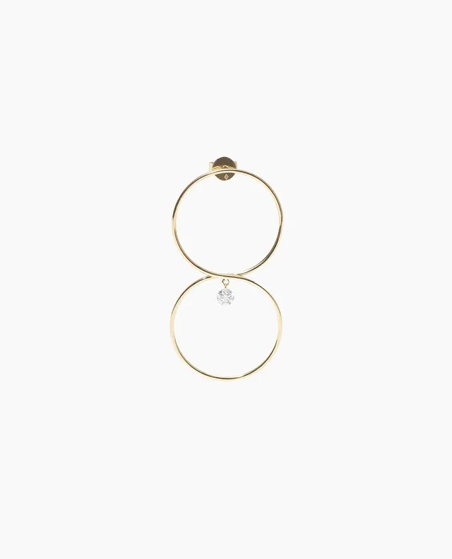 pers-e-paris-boucle-d-oreille-la-huite-or-18-carats-diamant-suspendu image 1