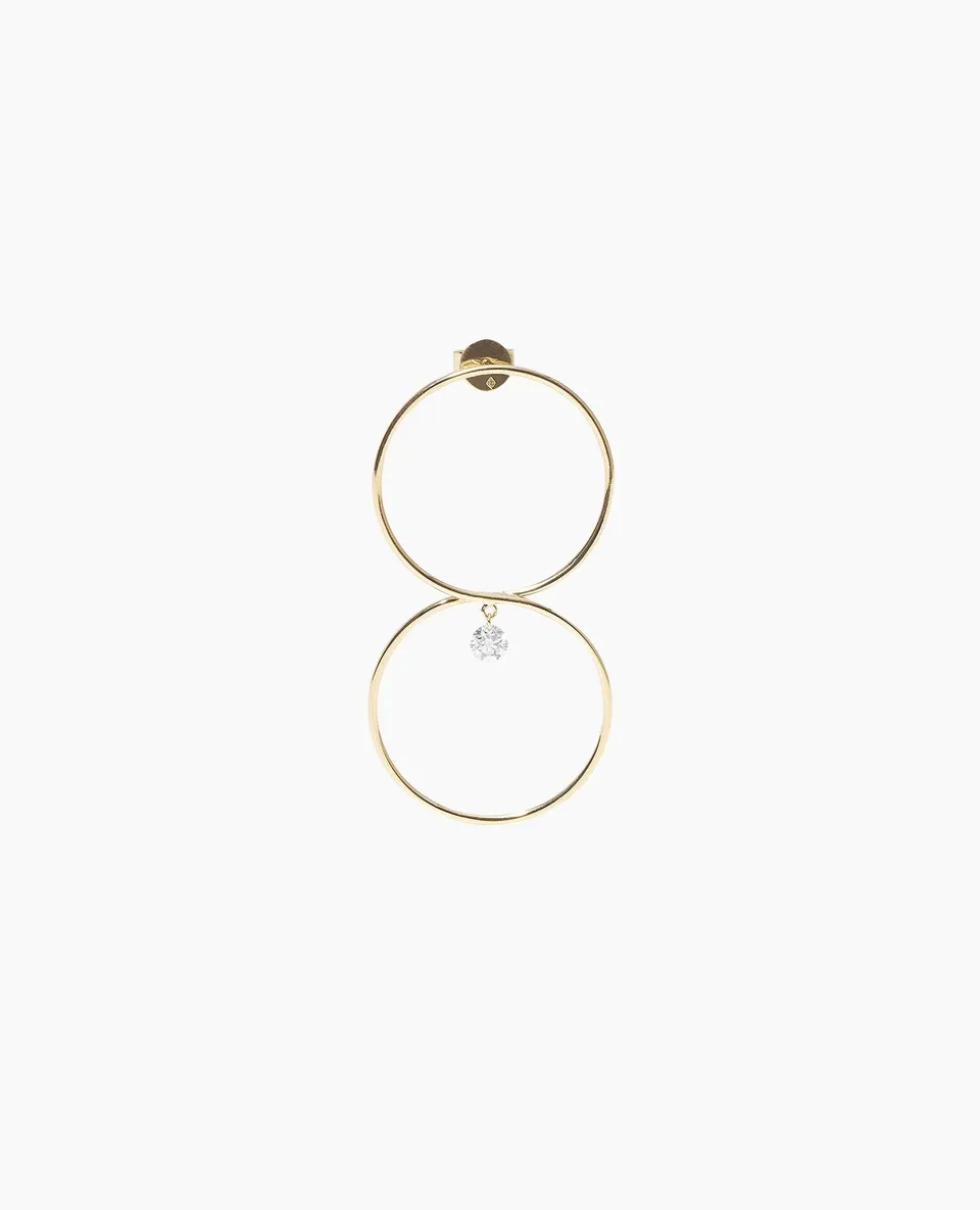 pers-e-paris-boucle-d-oreille-la-huite-or-18-carats-diamant-suspendu image 1