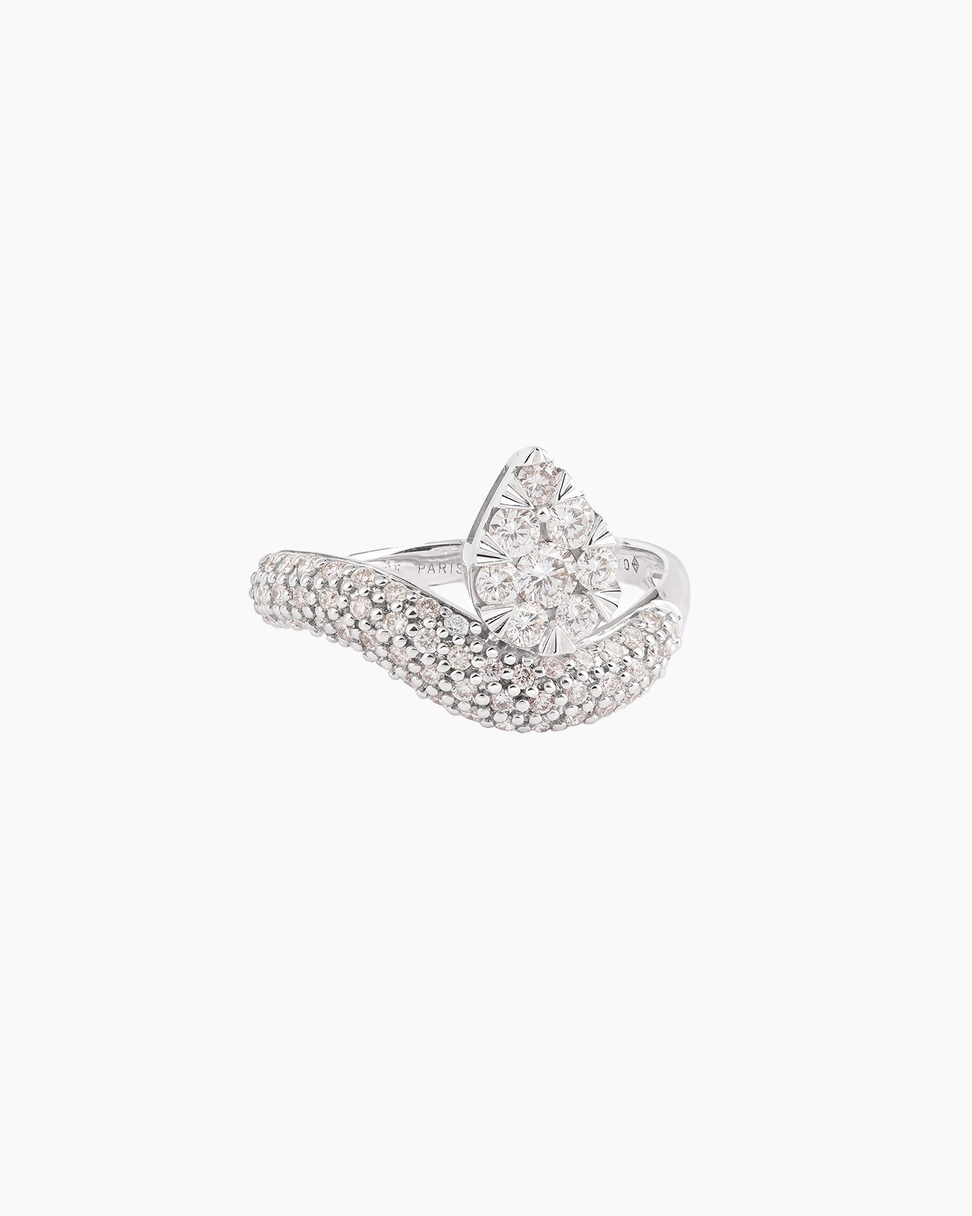 pers-e-paris-bague-wave-pav-e-floating-poire-en-or-18-carats image 1
