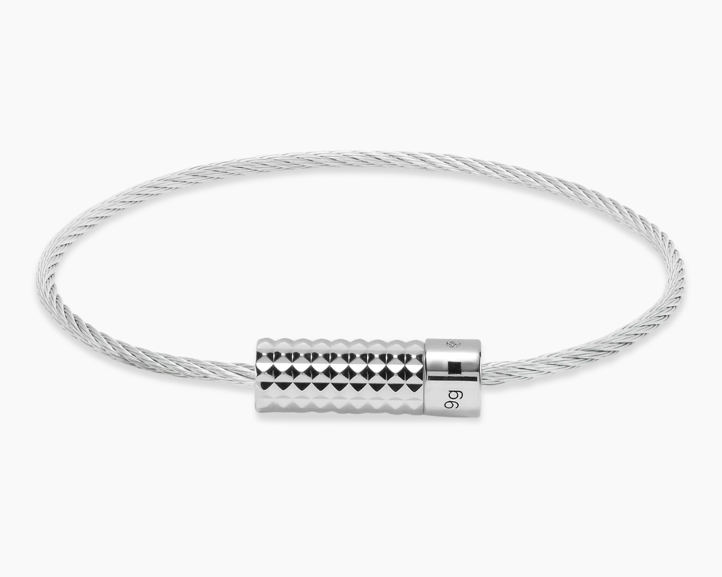 le-gramme-bracelet-c-ble-guilloch-pyramide-le-9g-argent image 1