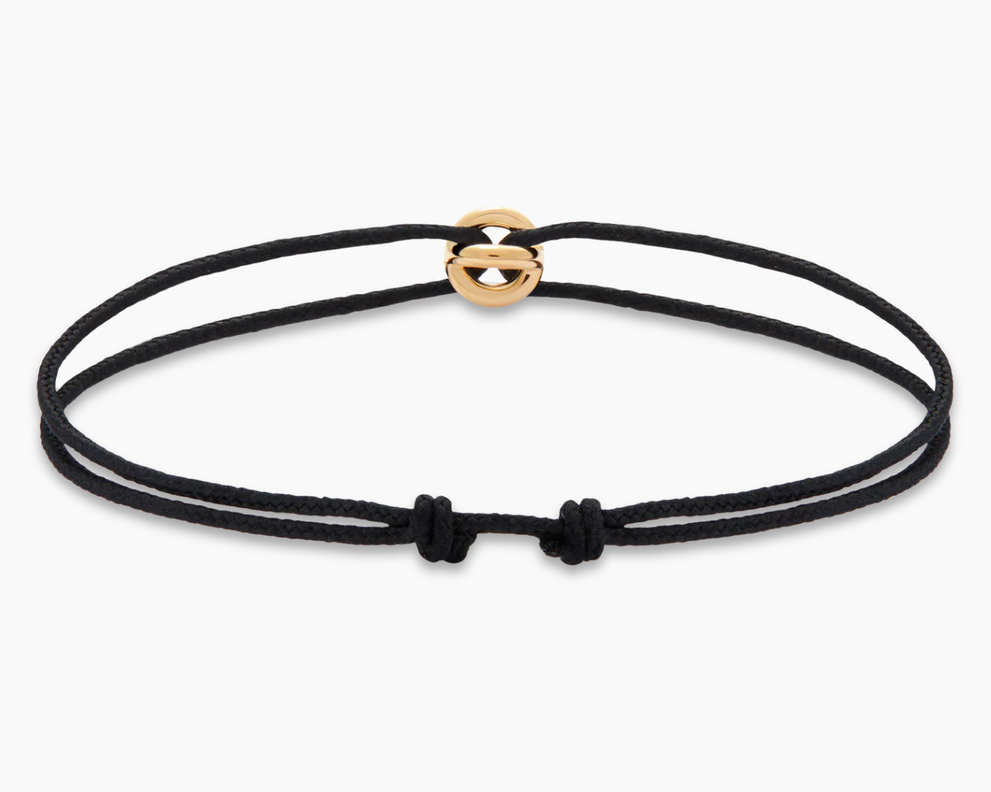 le-gramme-bracelet-cordon-entrelacs-noir-le-1g-or-jaune-750 image 2