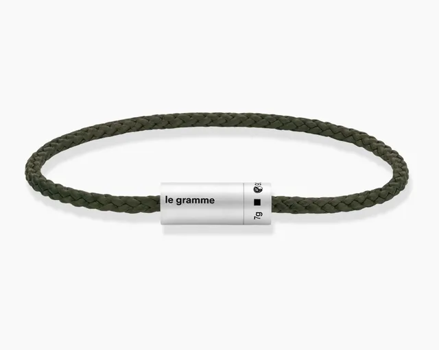 le-gramme-bracelet-c-ble-nato-kaki-le-7g-argent-925-bross image 1