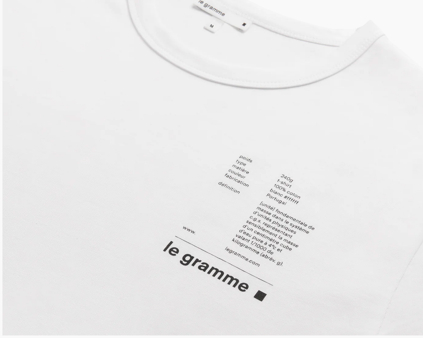 le-gramme-t-shirt-blanc-le-240g-coton-pr-t-porter image 3
