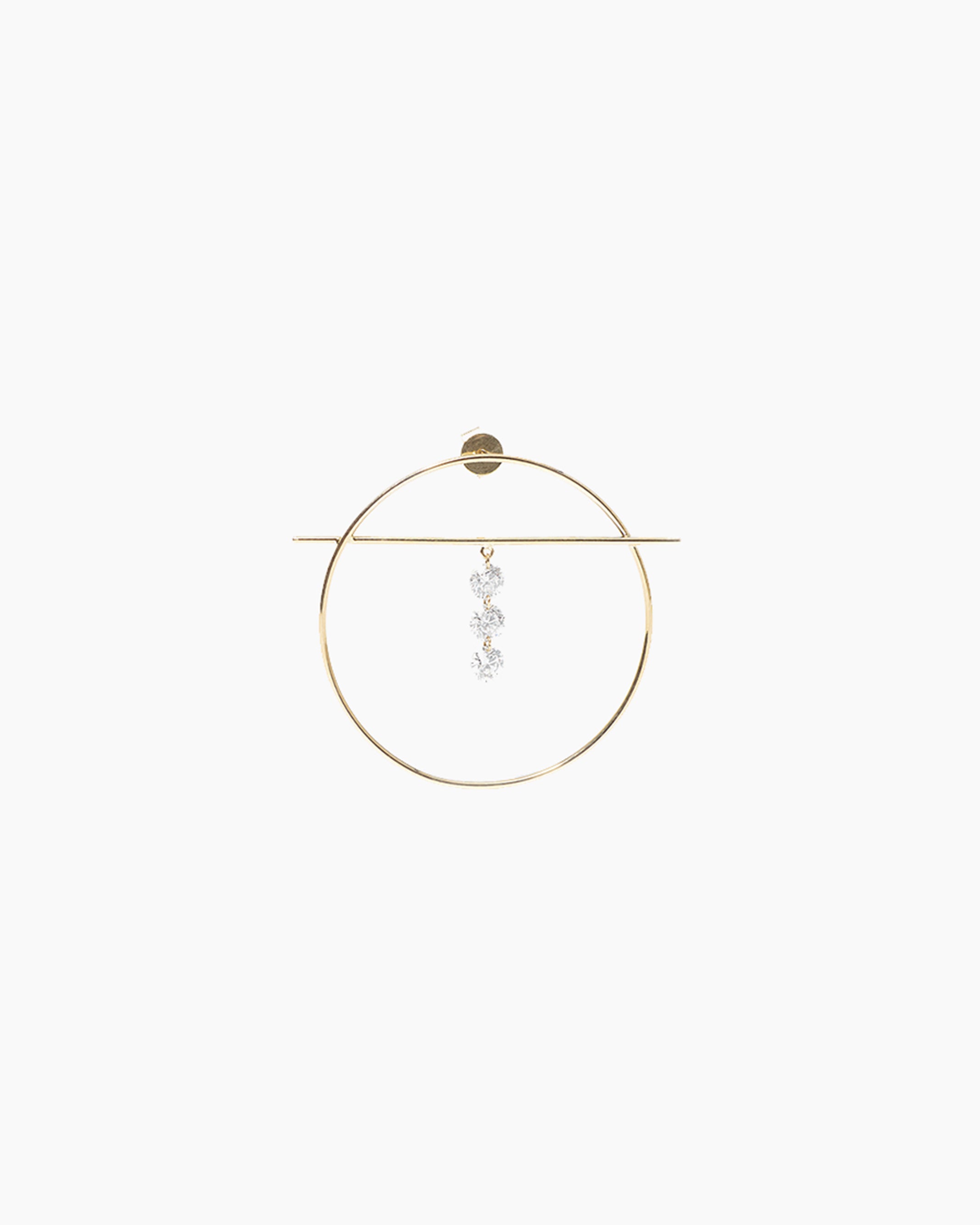 pers-e-paris-boucle-fibule-m-trois-diamants-verticaux-or-18-carats image 1
