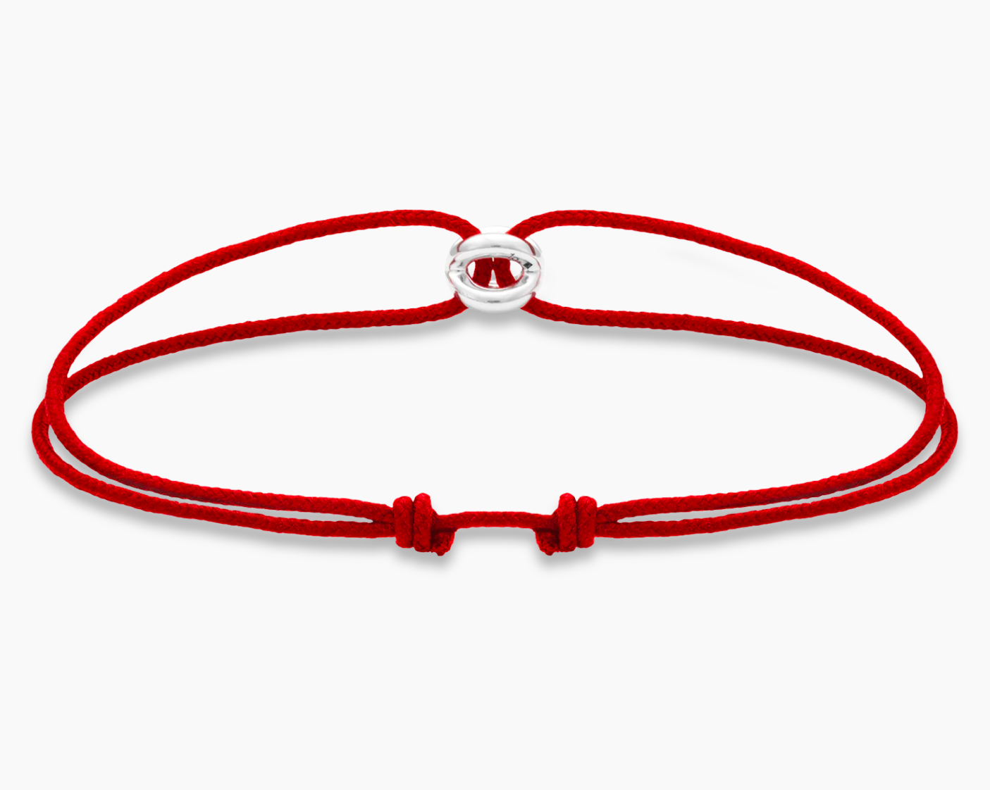 le-gramme-bracelet-cordon-entrelacs-rouge-le-1g-argent image 2
