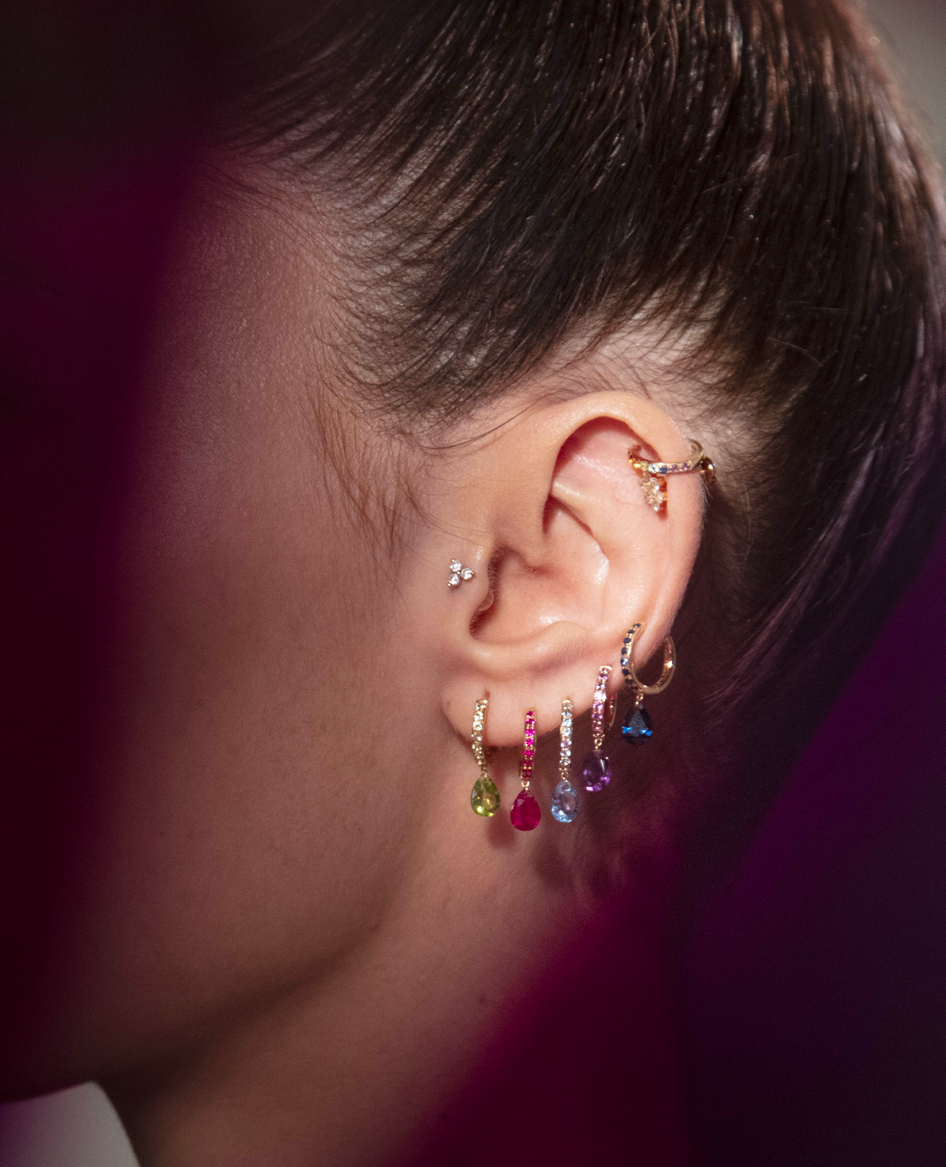 pers-e-paris-piercing-triangle-mini-boucle-d-oreille-or-18-carats-diamant image 2