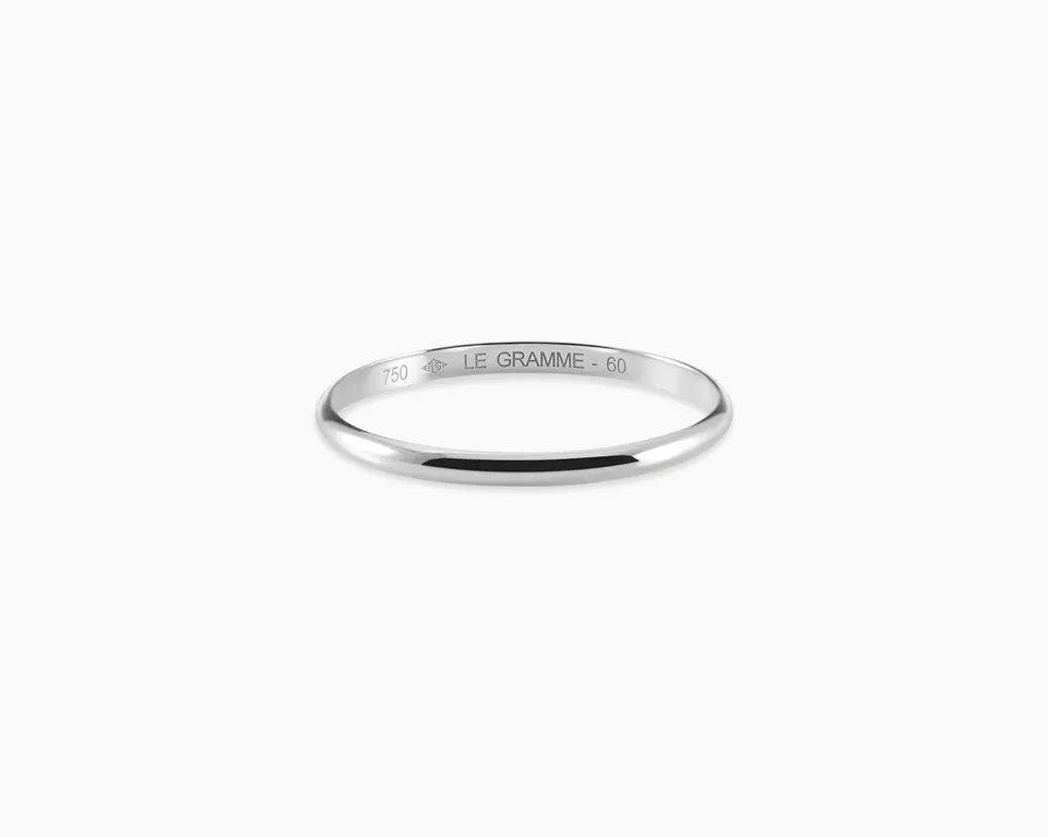le-gramme-bague-demi-jonc-la-1g-or-blanc-750-poli-1-8-mm image 1