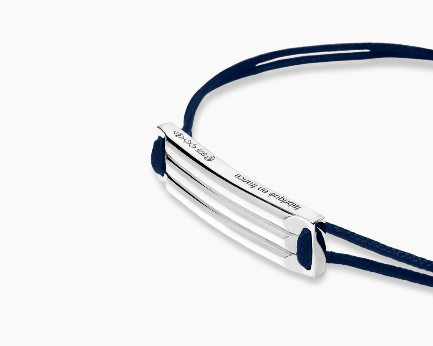 le-gramme-bracelet-cordon-bleu-marine-godron-le-5g image 4