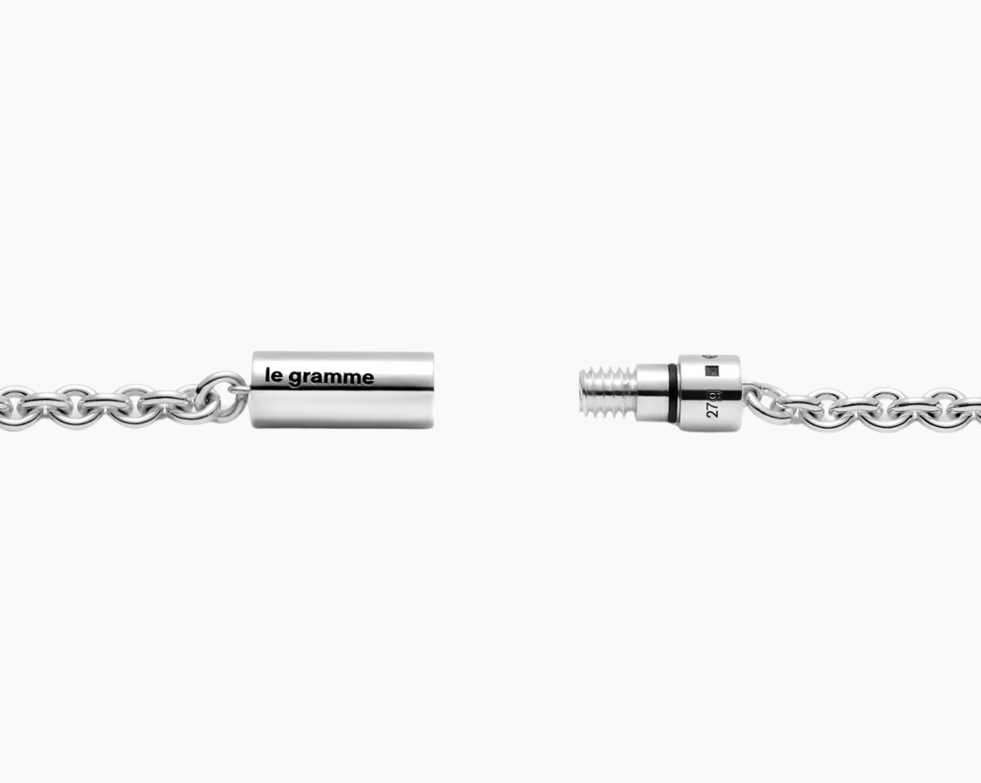 le-gramme-collier-c-ble-sur-cha-ne-le-27g-argent-poli image 3