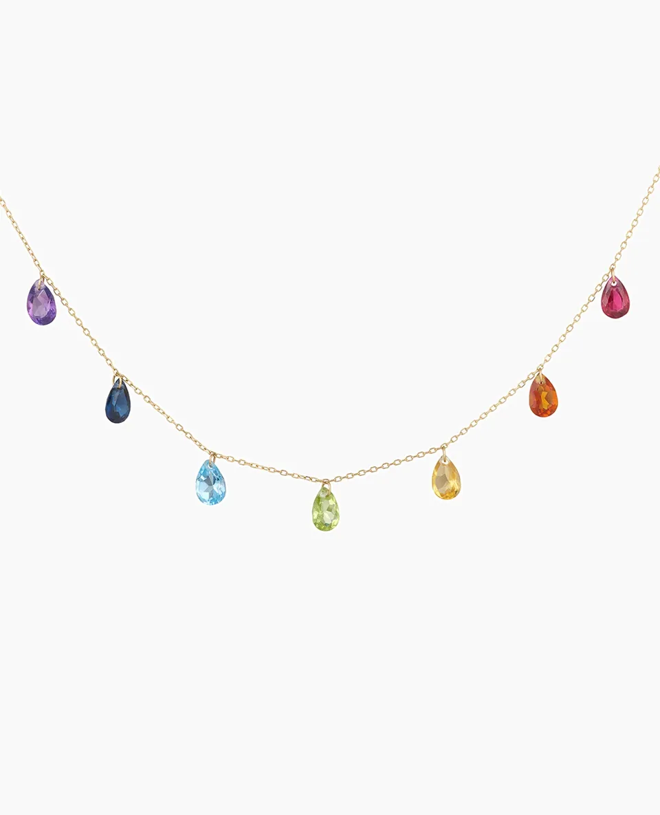 pers-e-paris-collier-chakras-sept-pierres-poire-or-18-carats image 1