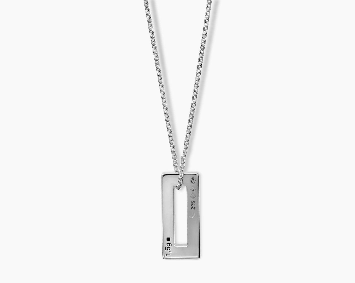 le-gramme-collier-rectangle-le-1-5g-argent-7-5-mm-cha-ne-64-cm image 2