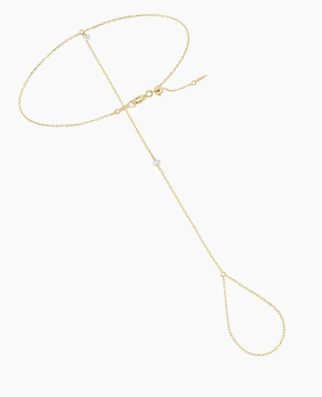 pers-e-paris-bracelet-de-main-dana-deux-diamants-or-18-carats-ajustable image 1