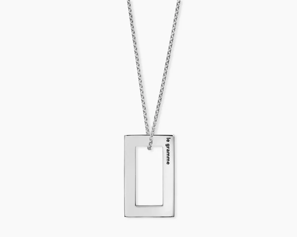le-gramme-collier-rectangle-le-3-4g-argent-17-5-mm image 1
