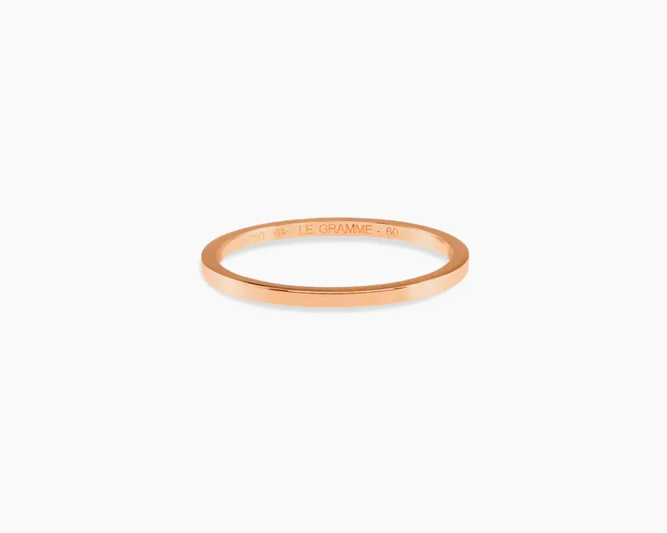 le-gramme-alliance-ruban-1-4mm-la-2g-bague-or-rouge-750-poli-1-5mm image 1