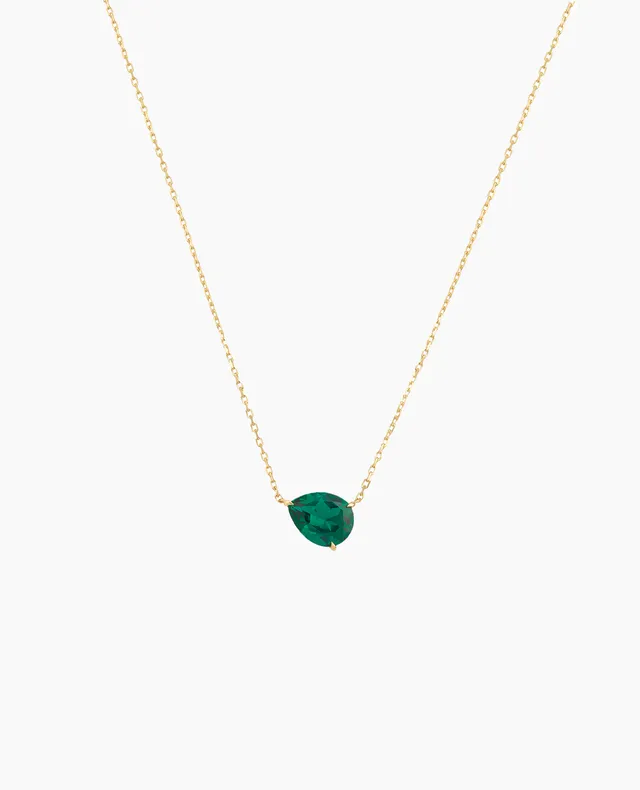 pers-e-paris-collier-iris-meraude-poire-or-9-carats-meraude-laboratoire-1-carat image 1
