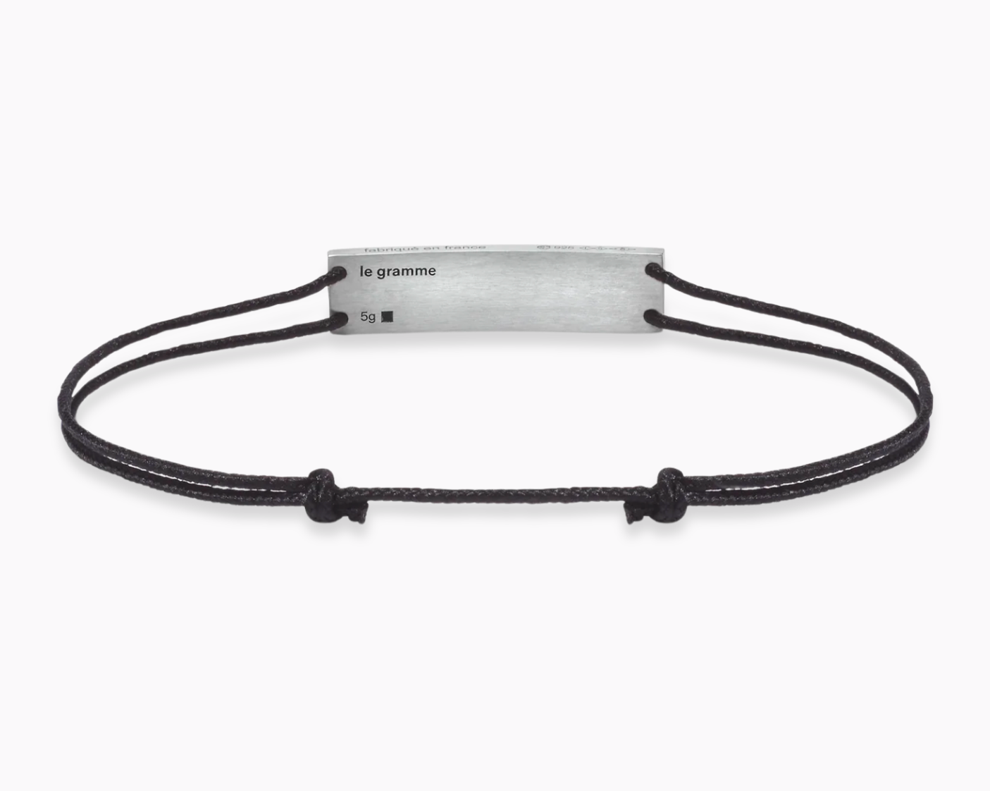 le-gramme-bracelet-cordon-noir-godron-le-5g image 3