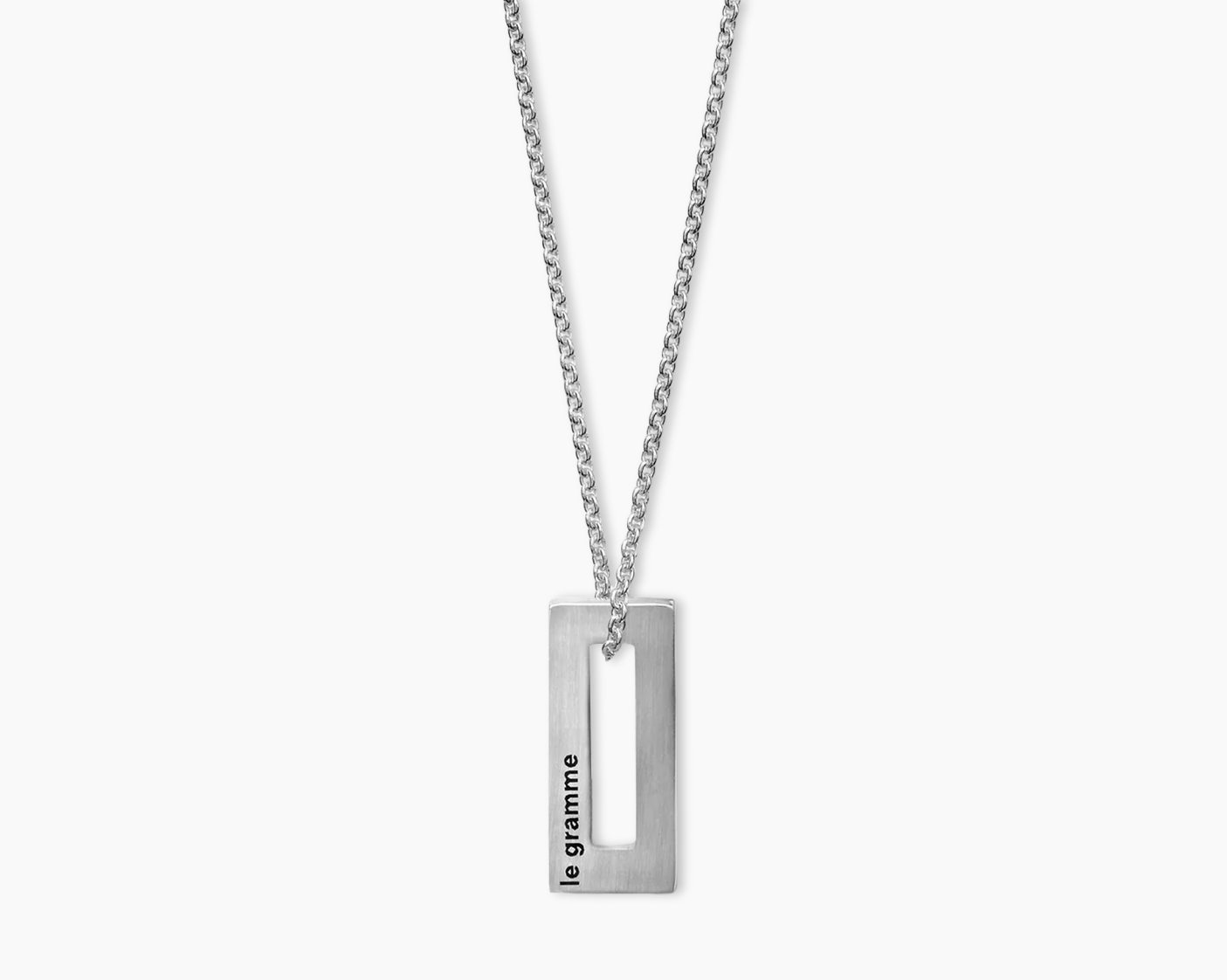 le-gramme-collier-rectangle-le-1-5g-argent-7-5-mm-cha-ne-64-cm image 1