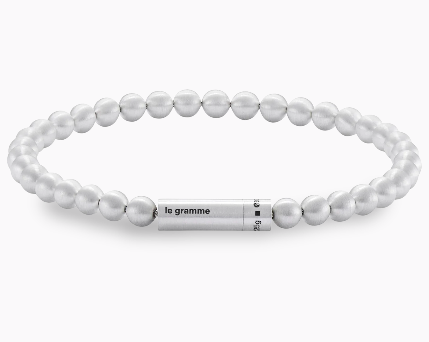 le-gramme-bracelet-beads-le-25g-argent-perles-5-mm-c-ble-1-1-mm image 1
