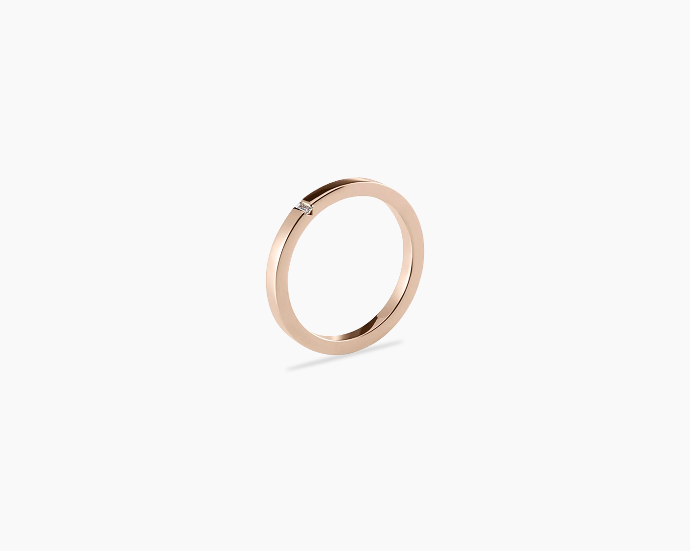 le-gramme-bague-ruban-2mm-la-5g-sertie-diamant-alliance-polie image 2