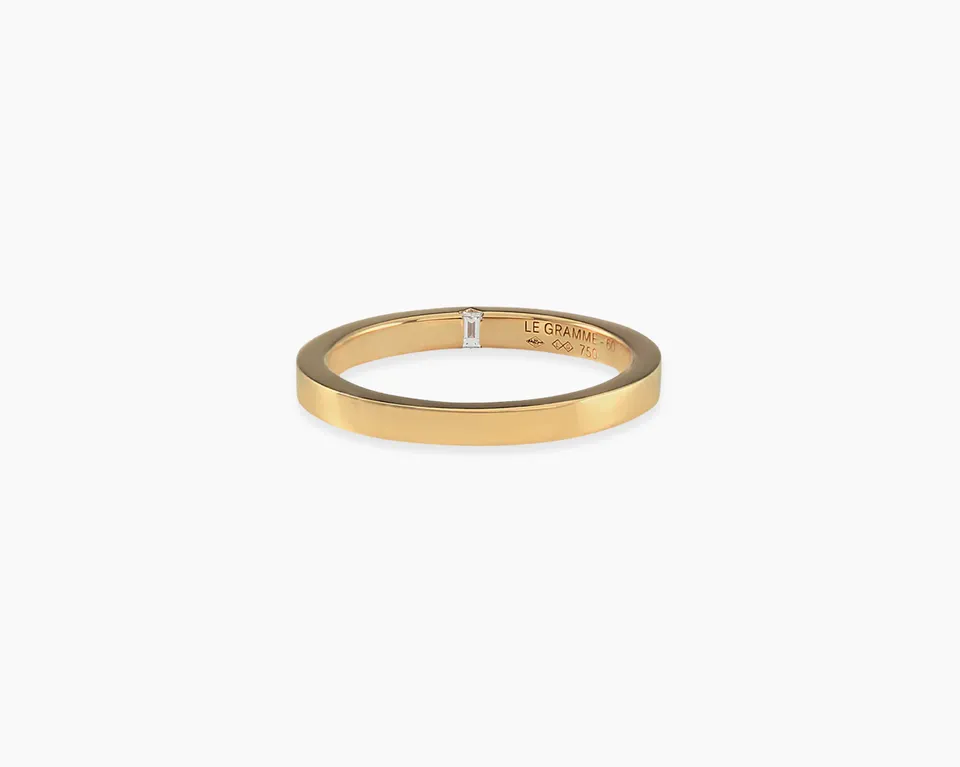 le-gramme-bague-ruban-2-mm-la-5g-sertie-diamant image 1