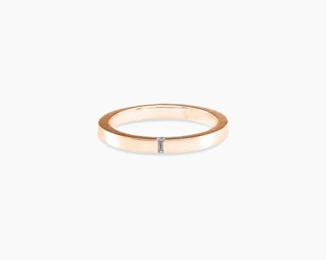 le-gramme-bague-ruban-2mm-la-5g-sertie-diamant-or-rouge-750-poli image 1