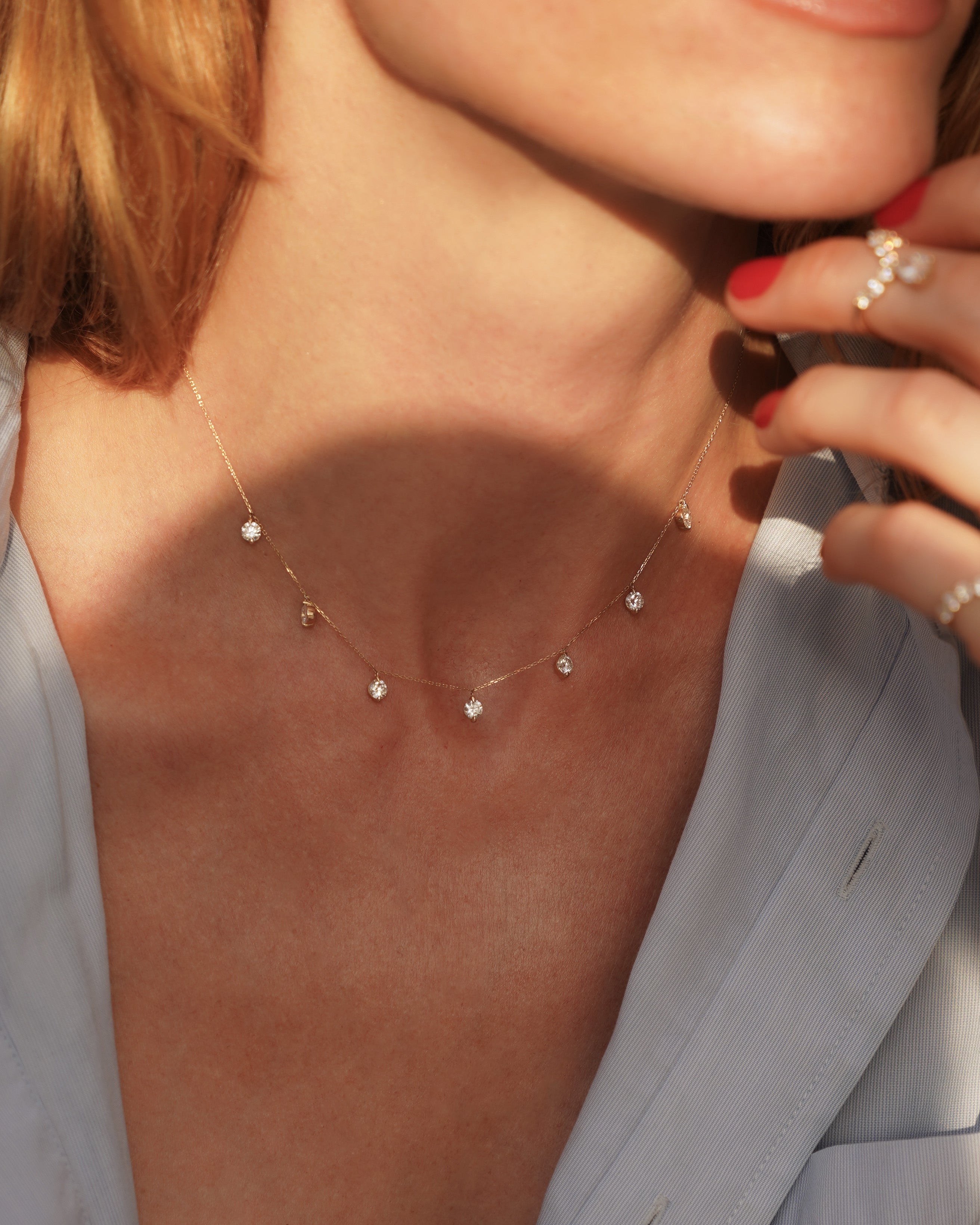 pers-e-paris-collier-bridal-sept-diamants-or-9-carats-et-diamants-de-laboratoire image 2
