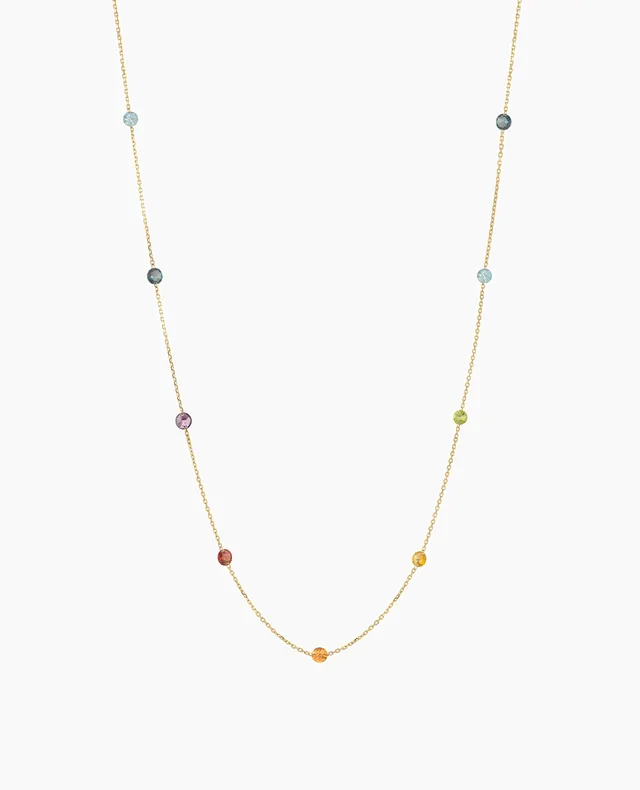 pers-e-paris-sautoir-chakras-quatorze-pierres-pr-cieuses-or-18-carats image 1
