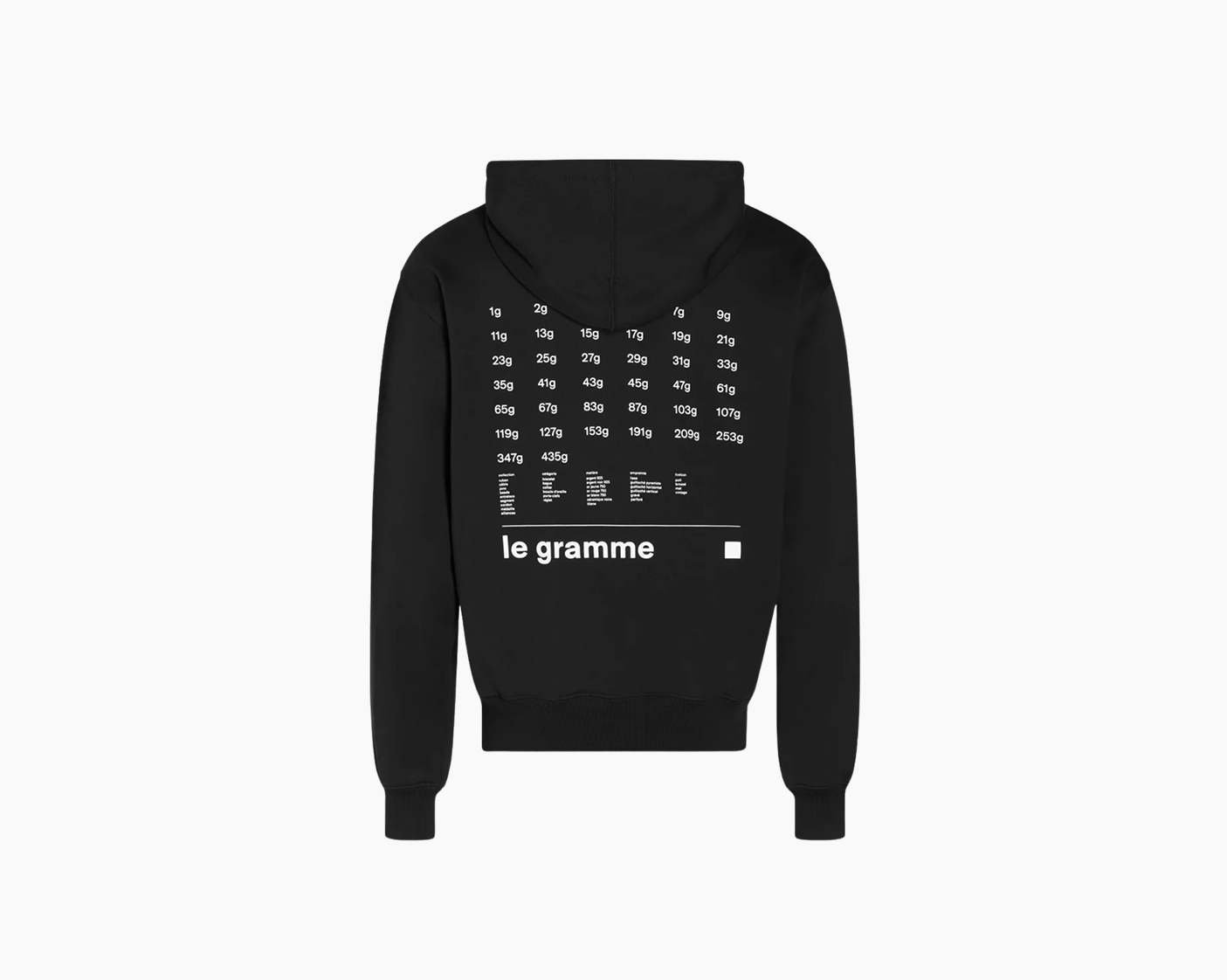 le-gramme-hoodie-noir-le-380g-coton-v-tement-pr-t-porter image 2