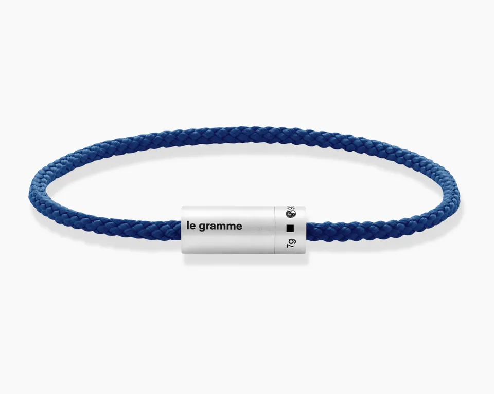 le-gramme-bracelet-c-ble-nato-bleu-royal-le-7g-argent-bross image 1