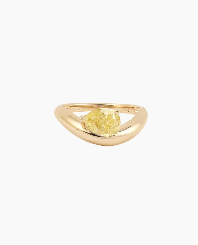 pers-e-paris-bague-wave-diamant-jaune-or-9-carats image 1