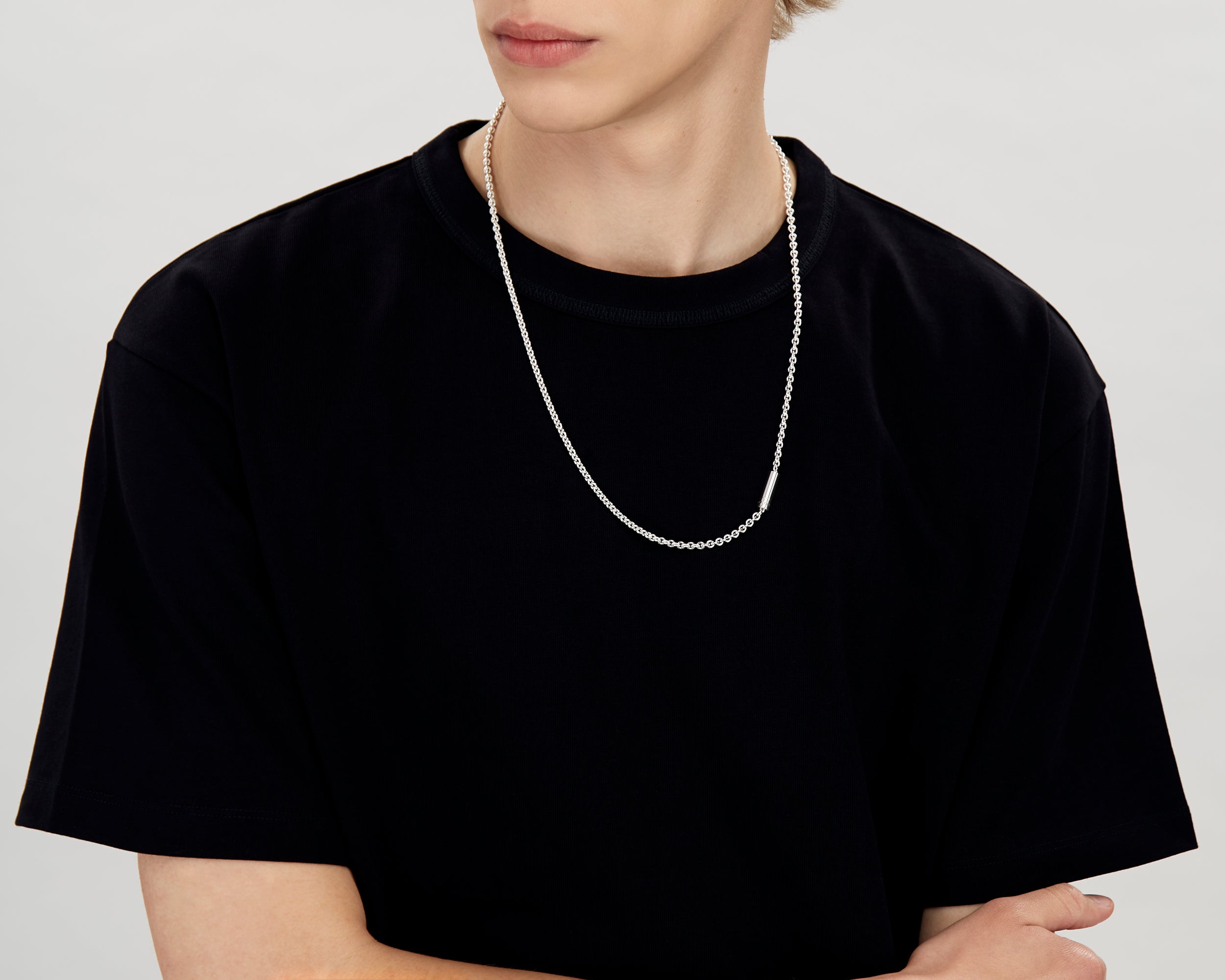 le-gramme-collier-c-ble-sur-cha-ne-le-27g-argent-poli image 5