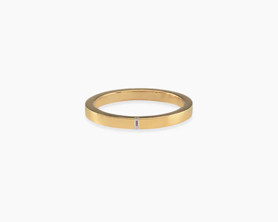 le-gramme-bague-ruban-la-5g-2mm-sertie-diamant-alliance image 1