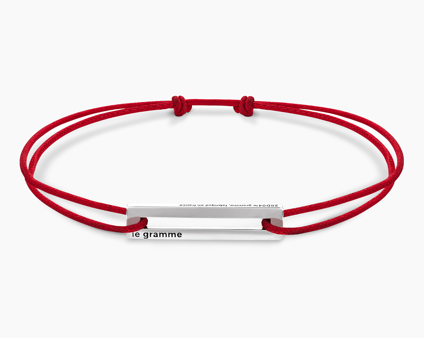 le-gramme-bracelet-cordon-rouge-perfor-le-1-7g-argent-7g image 1