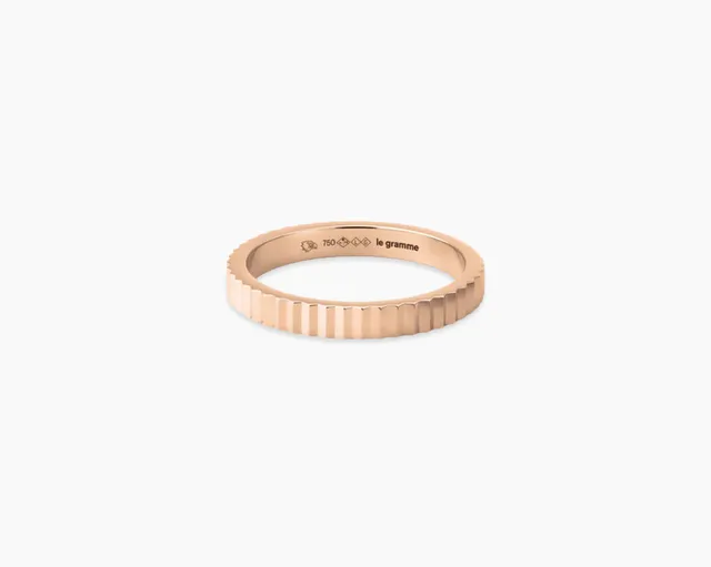 le-gramme-bague-ruban-guilloch-la-4g-or-rouge-750-3mm image 1