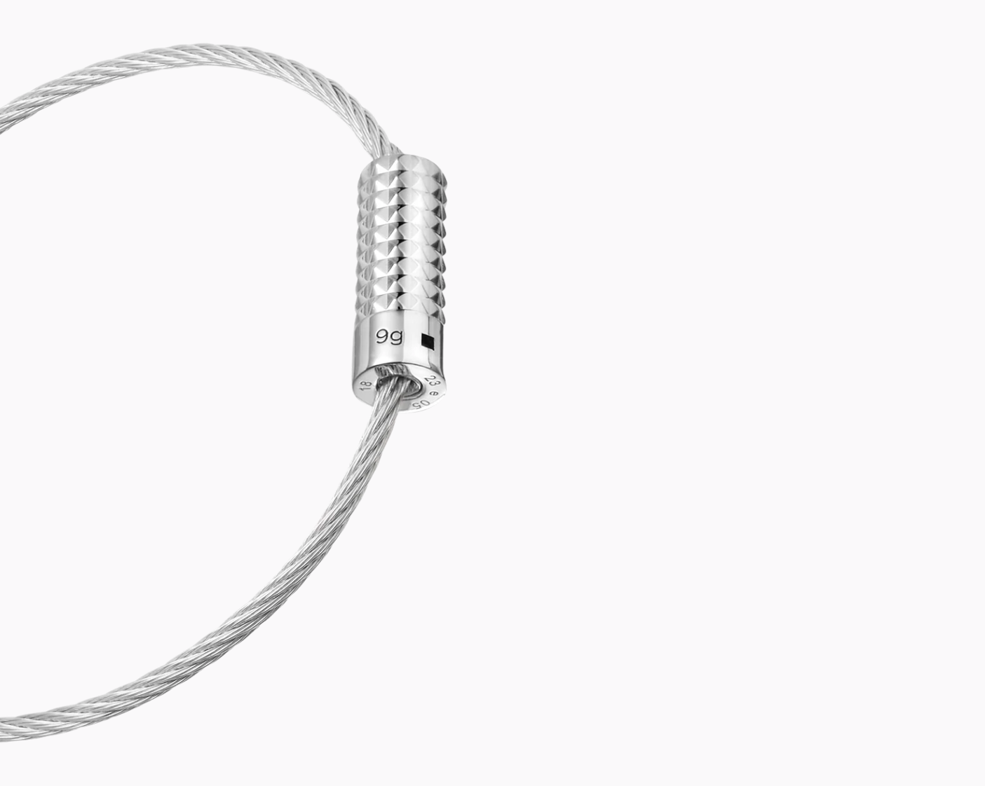 le-gramme-bracelet-c-ble-guilloch-pyramide-le-9g-argent image 4