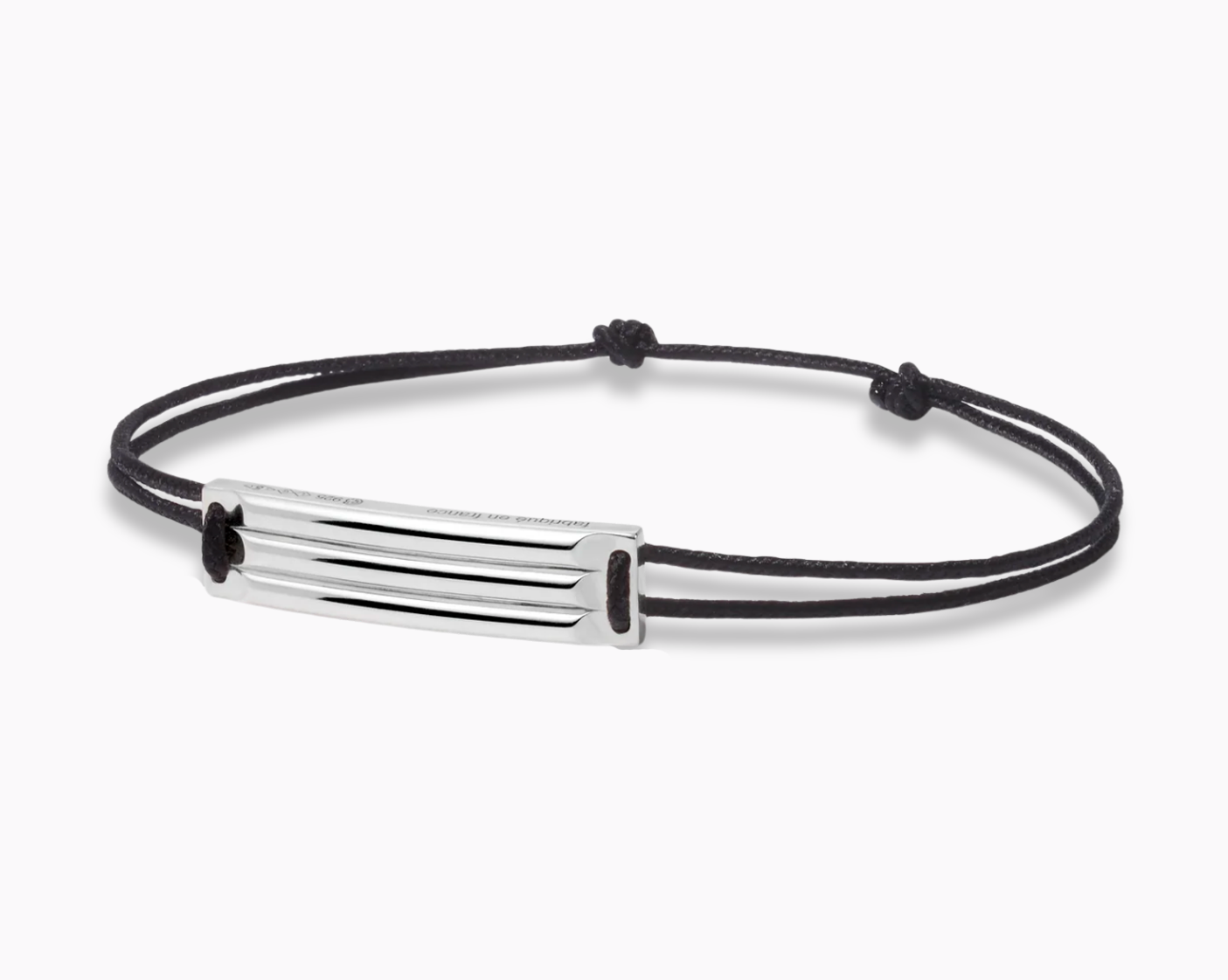 le-gramme-bracelet-cordon-noir-godron-le-5g image 2