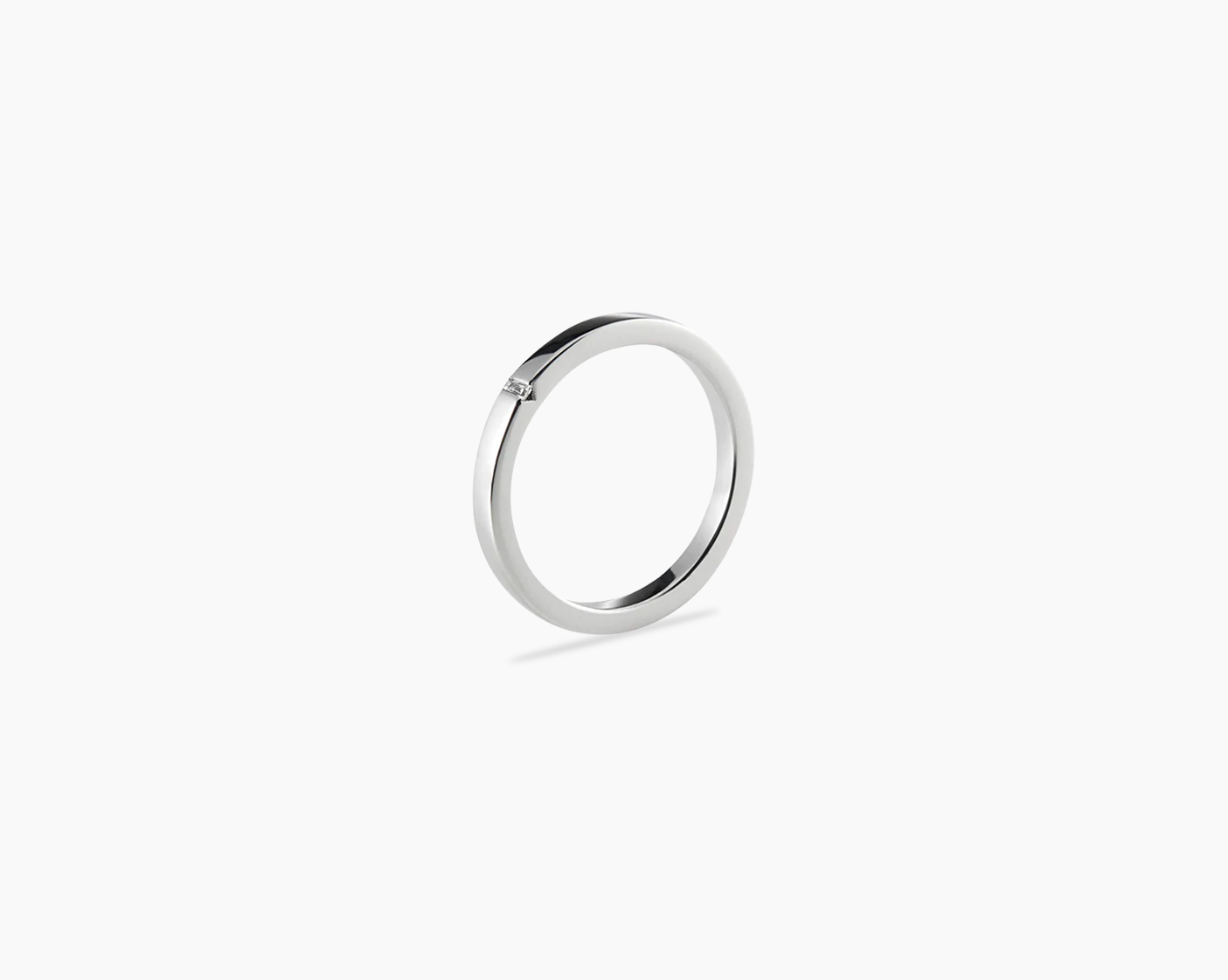 le-gramme-bague-ruban-2mm-la-5g-sertie-diamant-alliance-polie-2 image 2