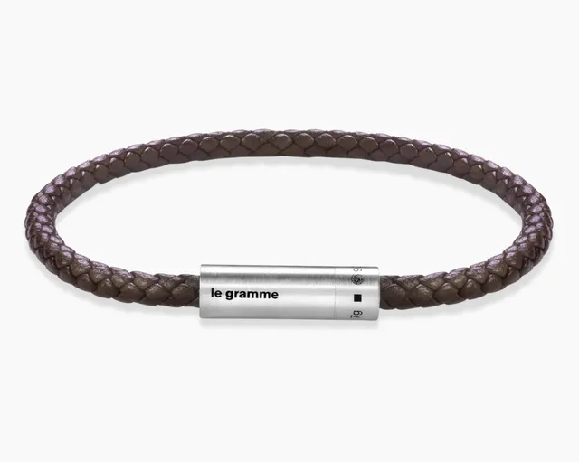 le-gramme-bracelet-c-ble-cuir-marron-le-7g image 1