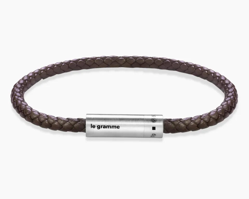 le-gramme-bracelet-c-ble-cuir-marron-le-7g image 1
