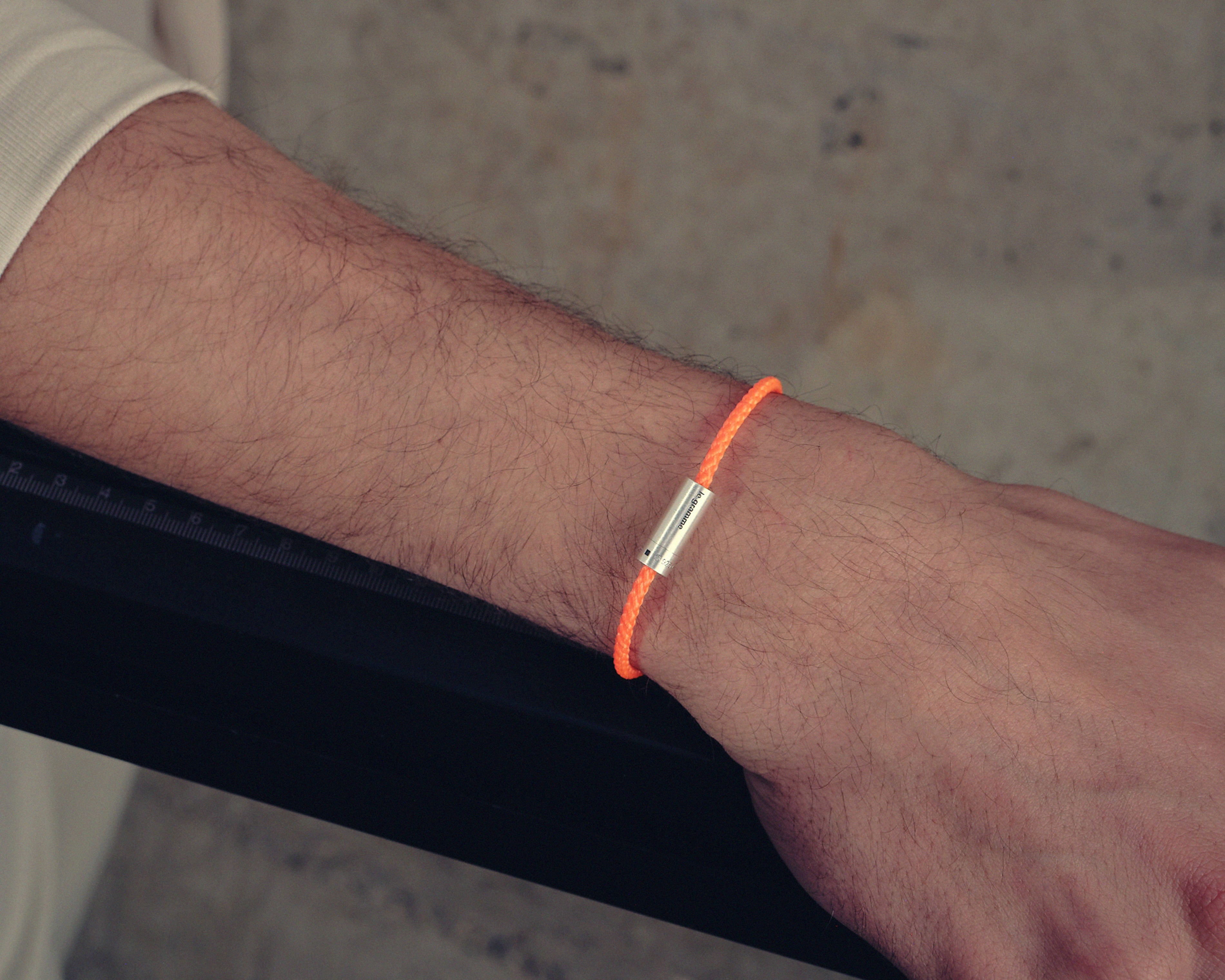 le-gramme-bracelet-c-ble-nato-orange-le-7g-argent-925-bross image 4