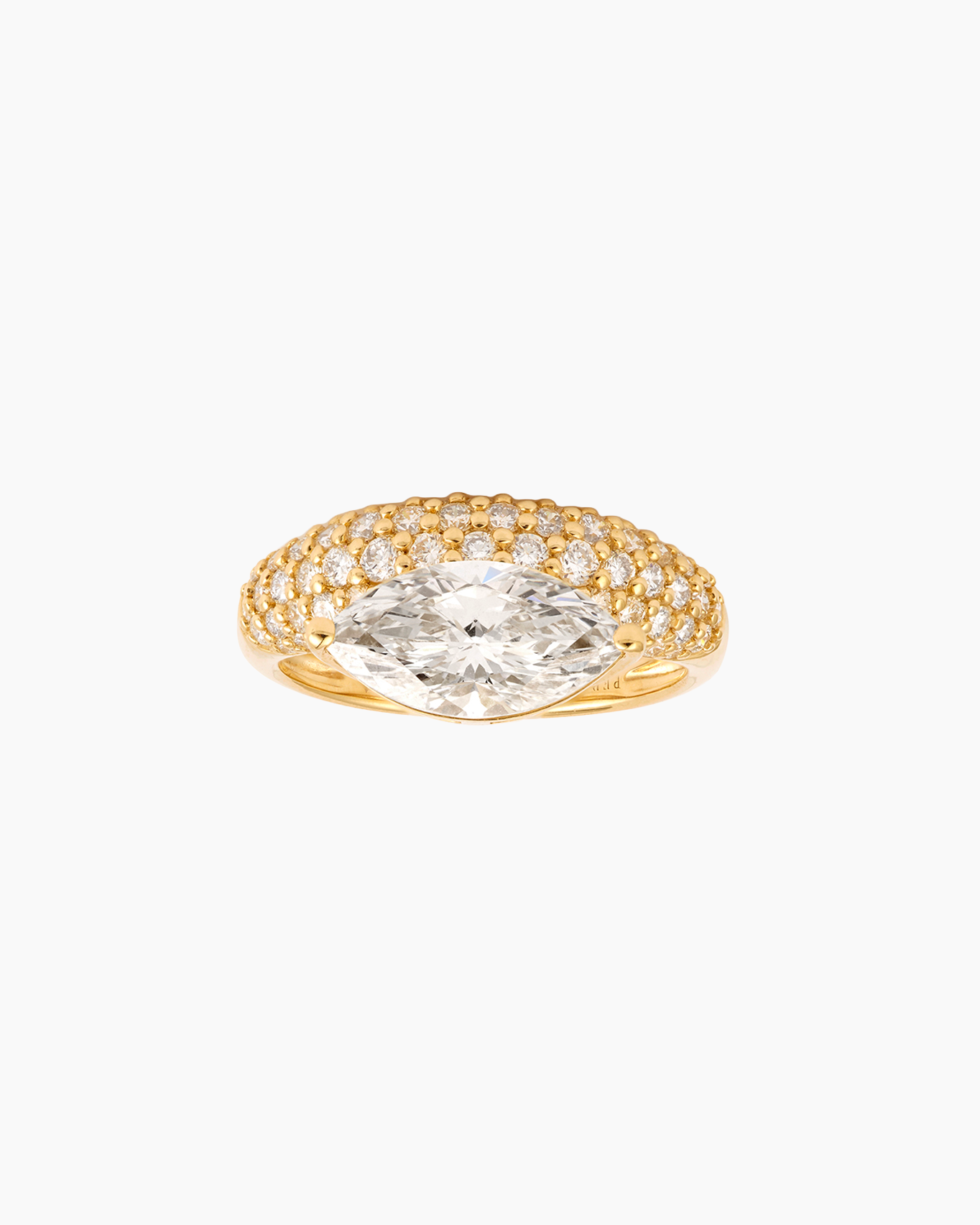 pers-e-paris-bague-d-me-marquise-pav-e-bague-or-9-18-carats-et-diamants-laborato image 1